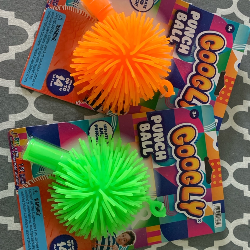 Punch Ball Toy Set - Orange and Green